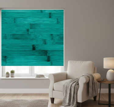 Estor enrollable habitación tablas pintadas rústicas - TenVinilo