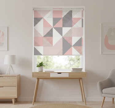 Estor enrollable habitación triángulos nórdicos pastel - TenVinilo