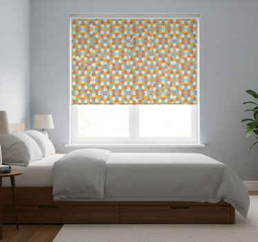 Estor enrollable habitación diseño geométrico - TenVinilo