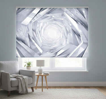 White window blind with abstract geometric design - TenStickers