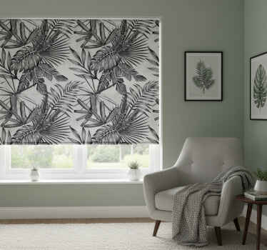 Estore de rolo cinzento plantas de concreto - TenStickers