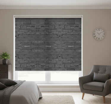 Grå rullegardin med sorte mursten - TenStickers