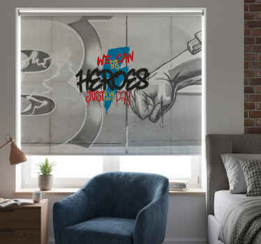 Estore de rolo cinzento podemos ser heróis - TenStickers