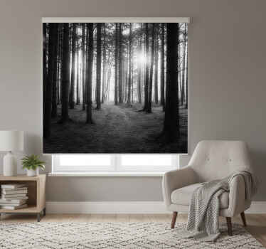 Estore de rolo cinzento floresta encantada - TenStickers