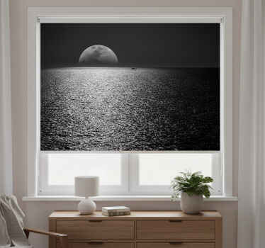 Grå rullegardin udsigt fra det hvide vindue - TenStickers