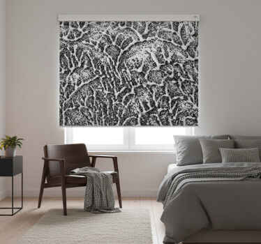 Estor enrollable gris hormigón negro 3d irregular - TenVinilo