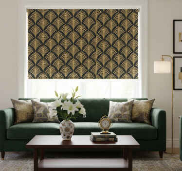 Vintage roller blind 1920s golden elegance - TenStickers