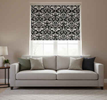 Retro rullegardin med elegant botanisk komposition - TenStickers