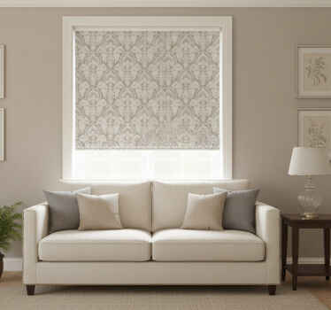 Retro rullegardin med elegant blomsterdesign - TenStickers