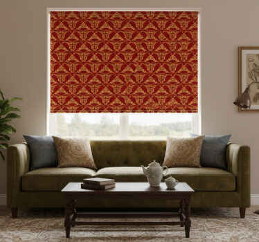 Vintage roller blind with elegant retro designs - TenStickers