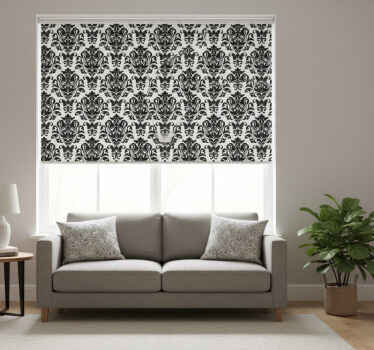 Vintage roller blind elegant monochrome design - TenStickers