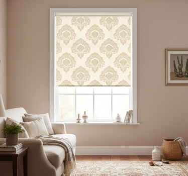 Vintage roller blind with elegant ornament design - TenStickers