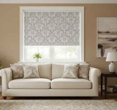Vintage roller blind elegant damask design - TenStickers