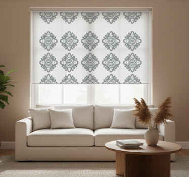 Vintage roller blind with detailed floral design - TenStickers