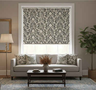 Vintage roller blind in baroque damask design - TenStickers