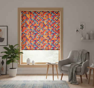 Rollo fenster vintage mit geometrischen motiven - TenStickers
