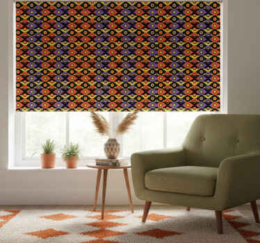 Rollo fenster vintage mit retro kreise muster - TenStickers