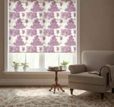 Store enrouleur vintage motif vintage français violet - TenStickers