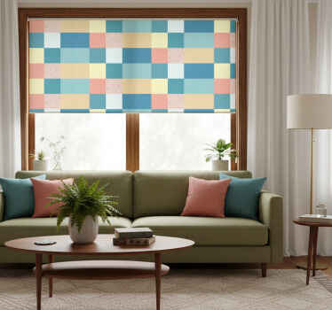 Rolo zavjese berba šareni retro patchwork uzorak - TenStickers
