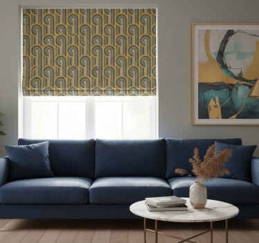 Rolo zavjese berba u geometrijskim oblicima art deco stila - TenStickers