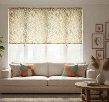 Rollo fenster vintage wellen in popfarben - TenStickers