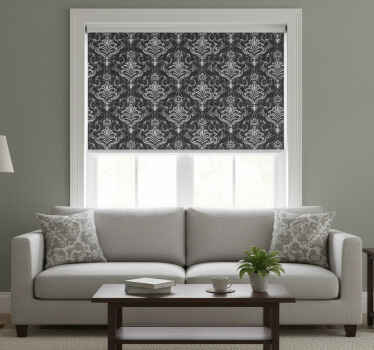 Rollo fenster vintage im eleganten damaststil - TenStickers