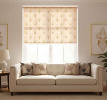 Rollo fenster vintage mit goldenem pfeilspitzenmuster - TenStickers