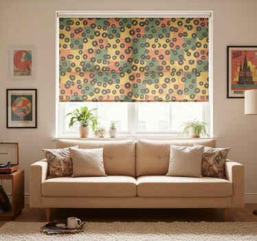 Rollo fenster vintage mit buntem schallplattenmuster - TenStickers