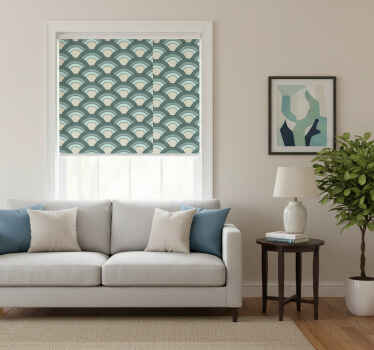 Rollo fenster vintage mit blauen schuppenmustern - TenStickers