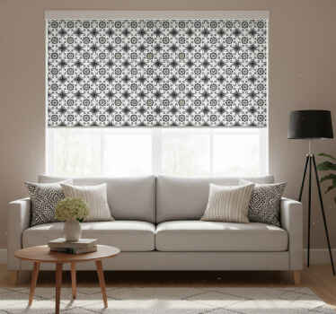 Rollo fenster vintage mit schwarzer fliese - TenStickers