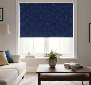 Rollo fenster vintage in marineblau art déco - TenStickers