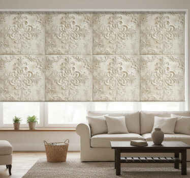 Rollo fenster vintage beige fliesen - TenStickers
