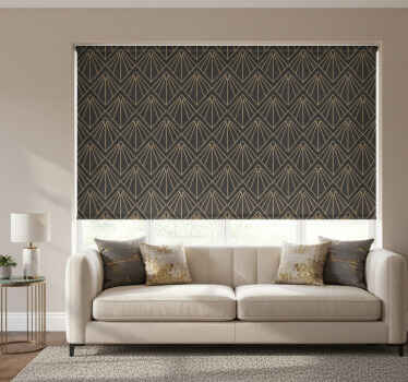 Rollo fenster vintage goldene diamanten und linien kunst - TenStickers