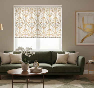 Rollo fenster vintage mit goldfarbenem verlaufsmuster - TenStickers