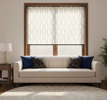 Rollo fenster vintage mit geometrischen art deco figuren - TenStickers