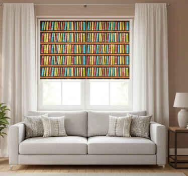 Rollo fenster vintage bunte farbvielfalt - TenStickers