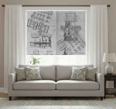 Rollo fenster vintage tapeten architektonische schätze - TenStickers