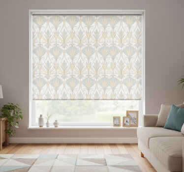 Rollo fenster vintage mit botanischem retro-blumenmuster - TenStickers