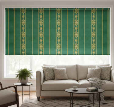 Rollo fenster vintage mit vertikalen goldenen streifen - TenStickers