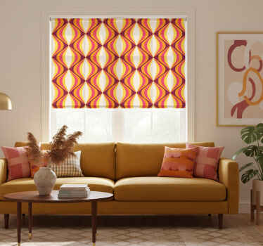 Rollo fenster vintage retro orange welle - TenStickers