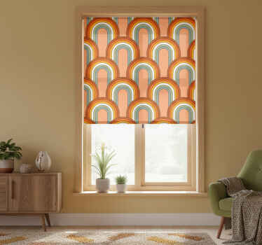 Rollo fenster vintage 70er regenbogenmuster - TenStickers