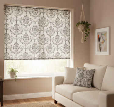 Rollo fenster vintage mit elegantem barockmuster - TenStickers