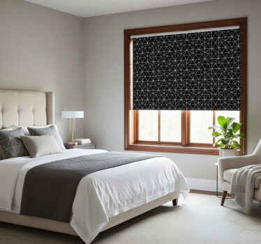 Black blind with lined star pattern - TenStickers