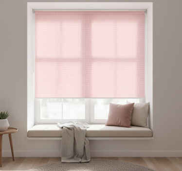Cortina roller rosa fondo de puntos pastel suave - TenVinilo