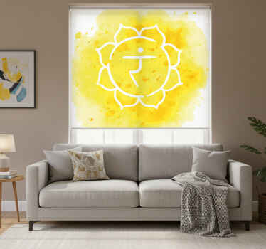 Living room blind solar plexus chakra design - TenStickers