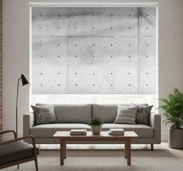 Living room blind with industrial cement design - TenStickers