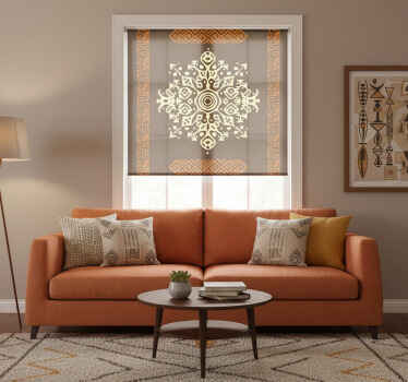 Living room blind in african style abstract pattern - TenStickers