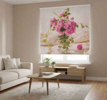Living room blind with fading roses design - TenStickers