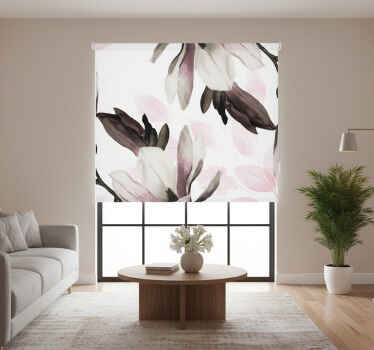 Glamour style floral living room blind - TenStickers