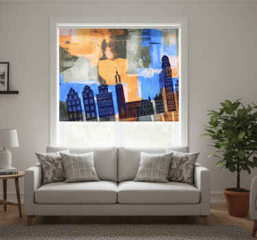 Living room roller blind stockholm style - TenStickers